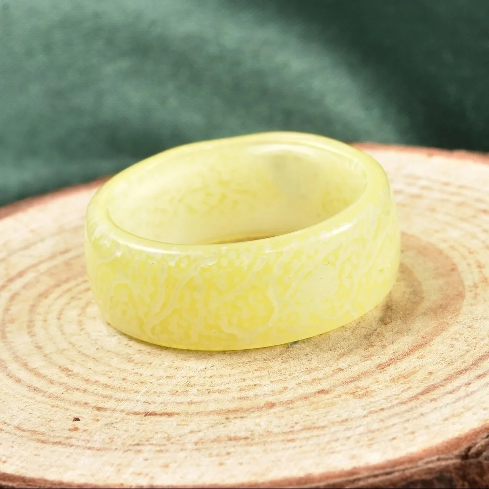 Yellow Resin Band Ring